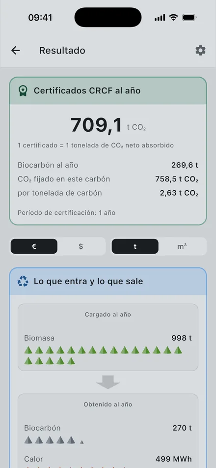 Captura de Charmetrica: resultado anual