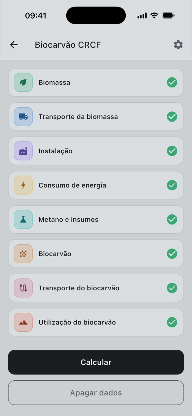 As oito secções de cálculo da Charmetrica