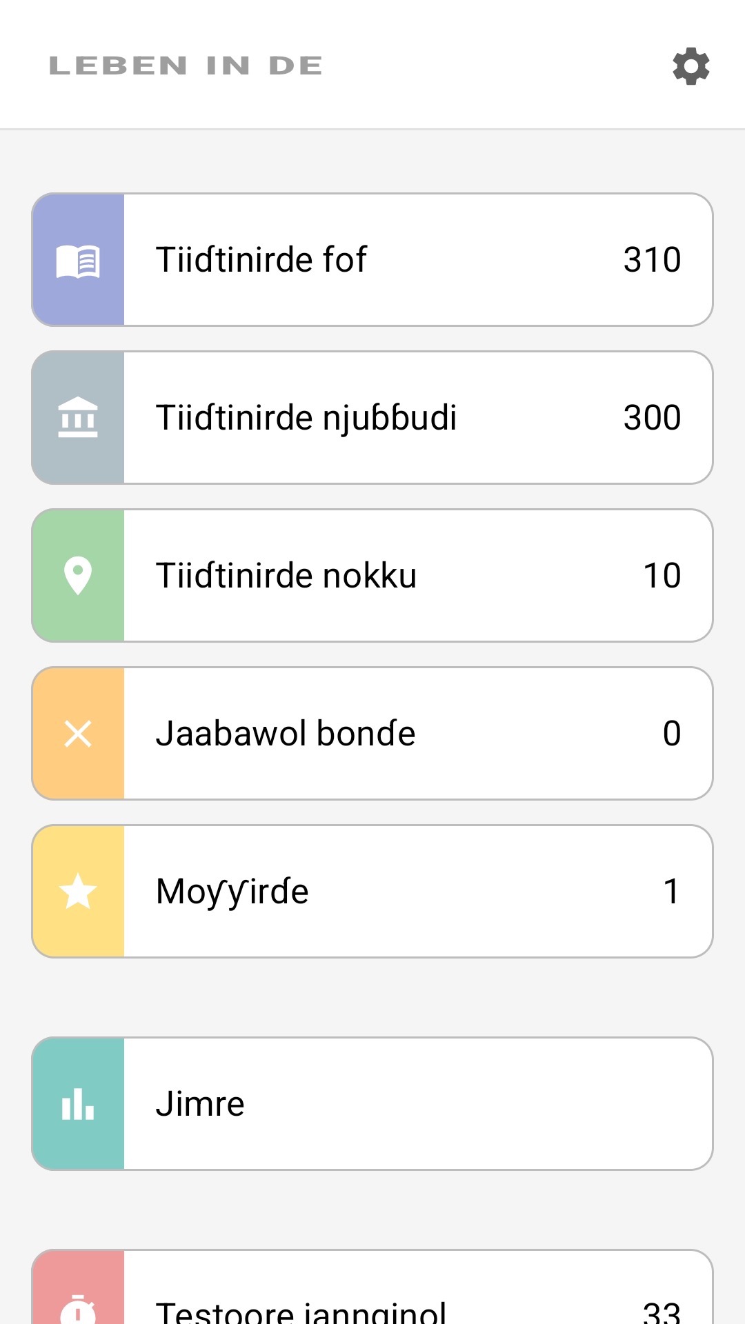 Hello jaɓɓorgo e Fulfulde: naamne-naamne fof, naamne-naamne diiwaan, ko welaa, hiisaaji