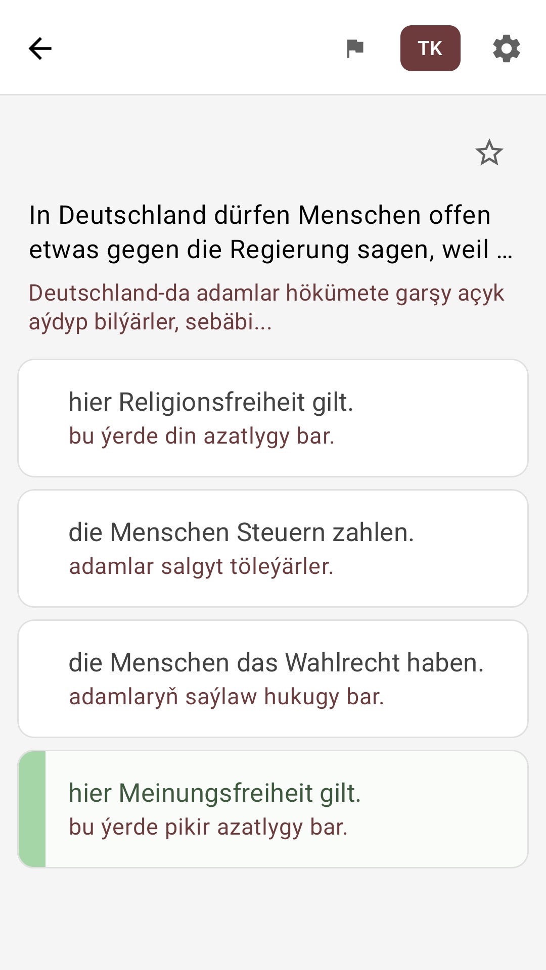 Türkmen diline terjime edilen jogaply sorag ekrany